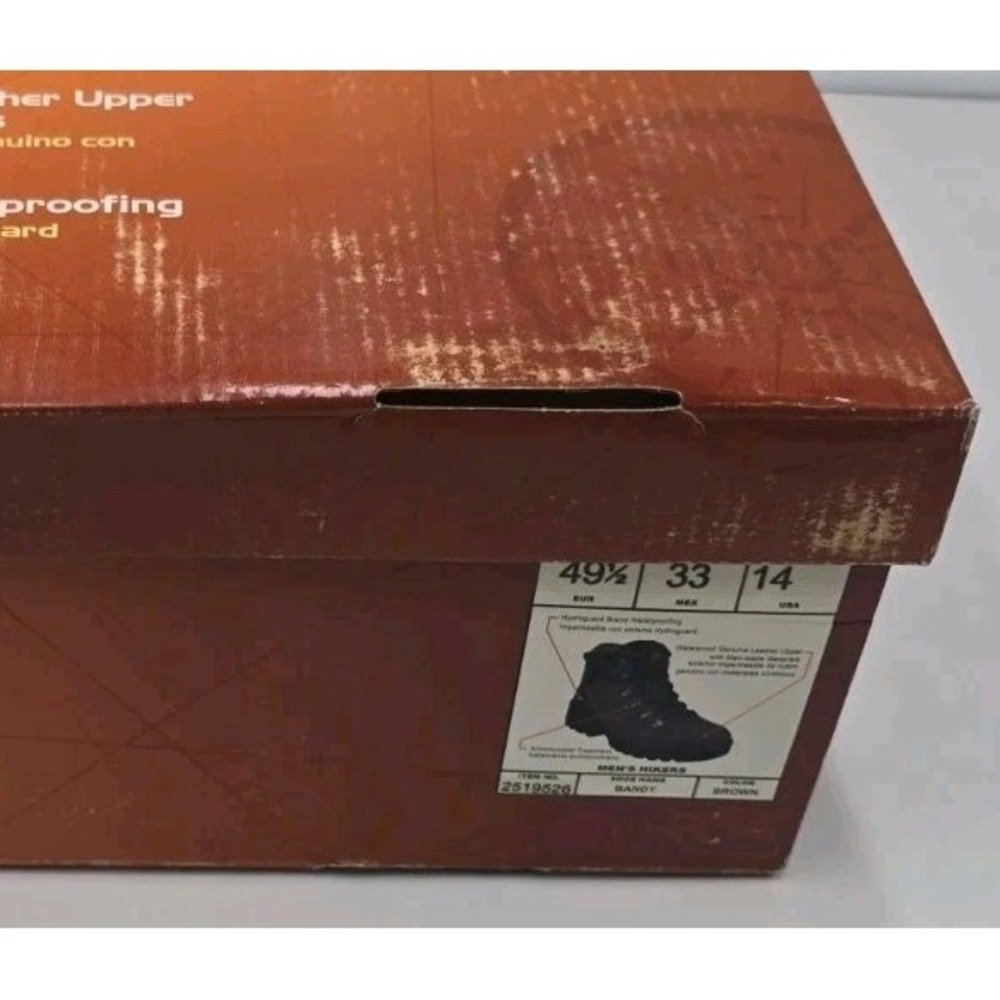 Ozark Trail Bandy II Men's Hiking Boots Size 14 Dark Brown Leather Waterproof - Picture 2 of 7